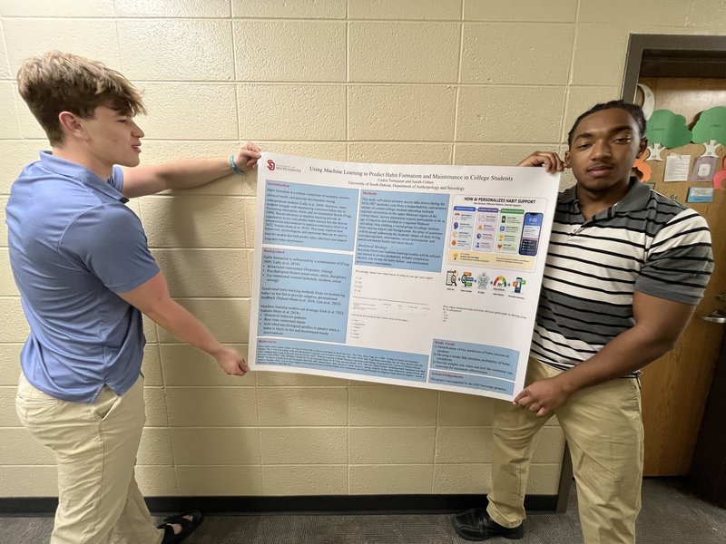 Presenting the habit-formation research poster at IdeaFest 2026